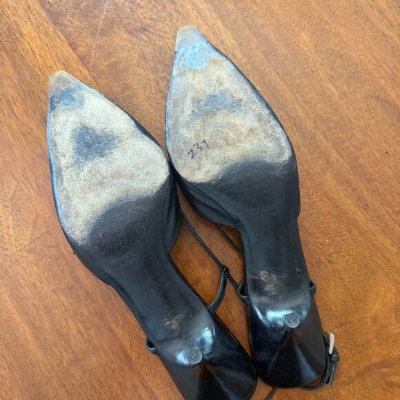 Prada black leather kitten heels - Picture 3 of 6